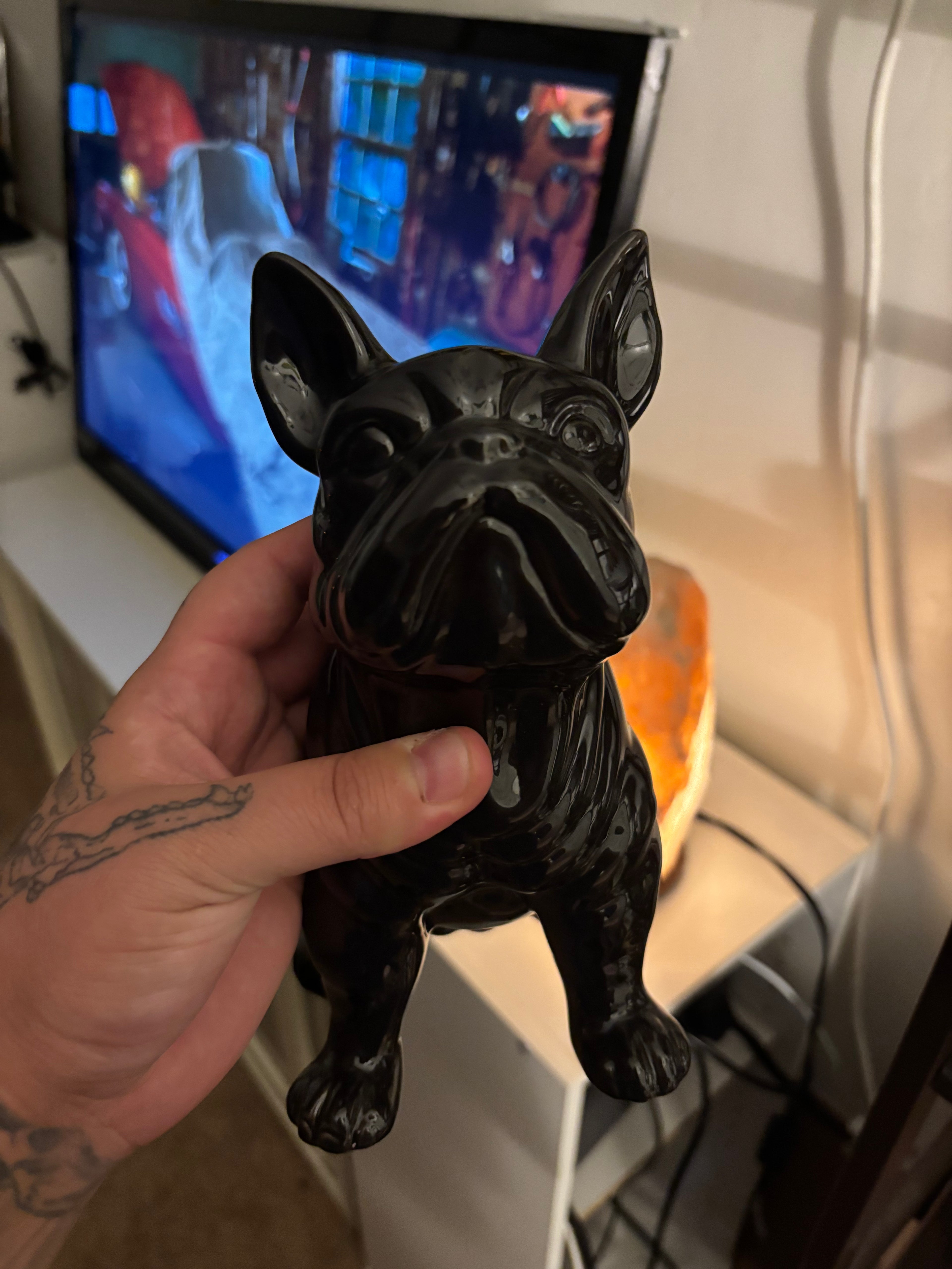Black Frenchie Statue