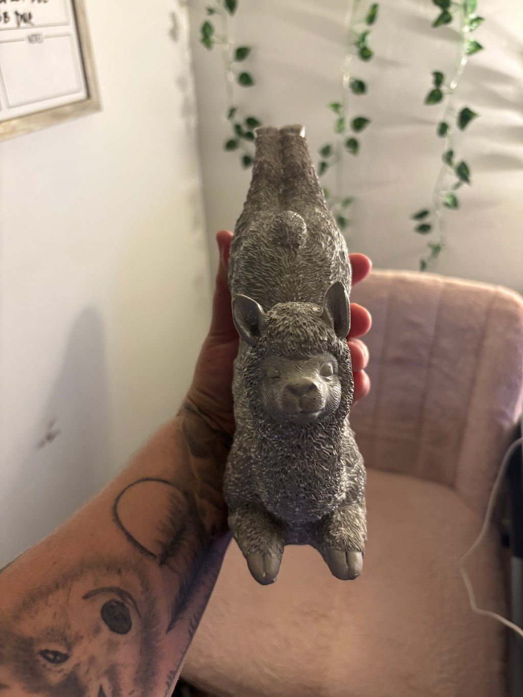 Llama Yoga Pose Statue