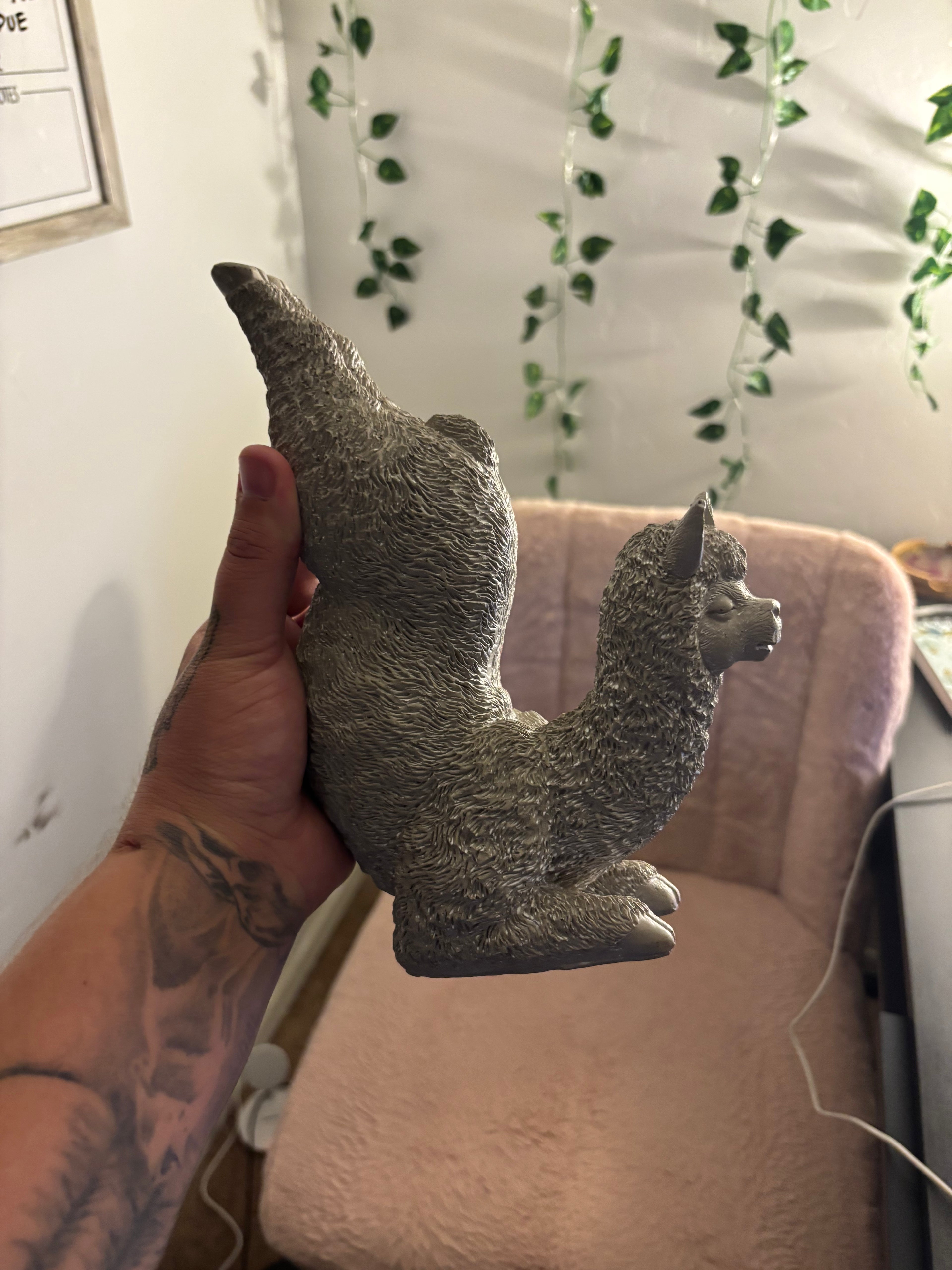 Llama Yoga Pose Statue