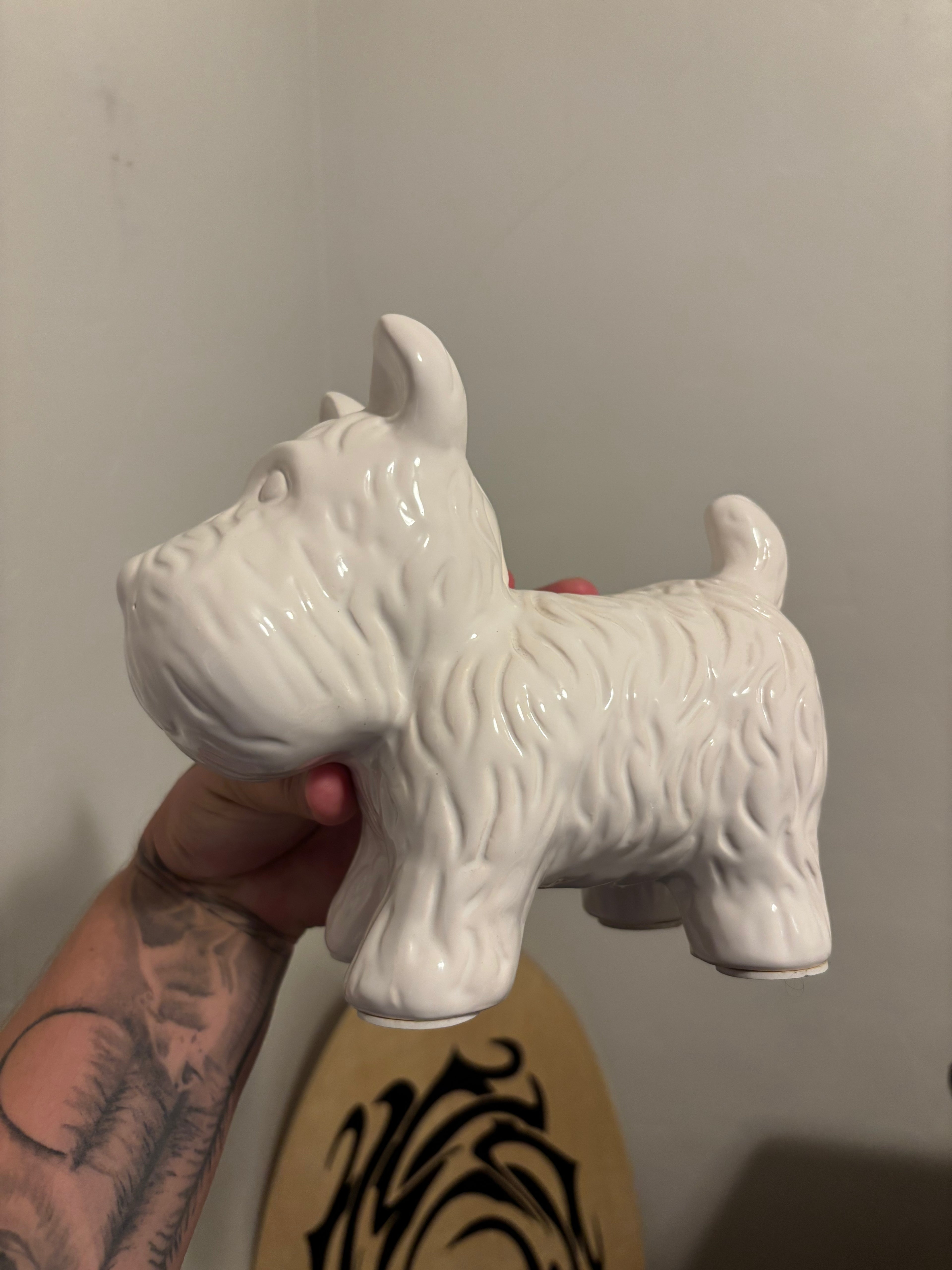 White Scottie Dog Statue