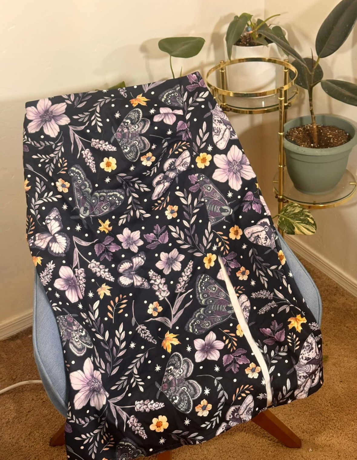 Black Floral Skirt