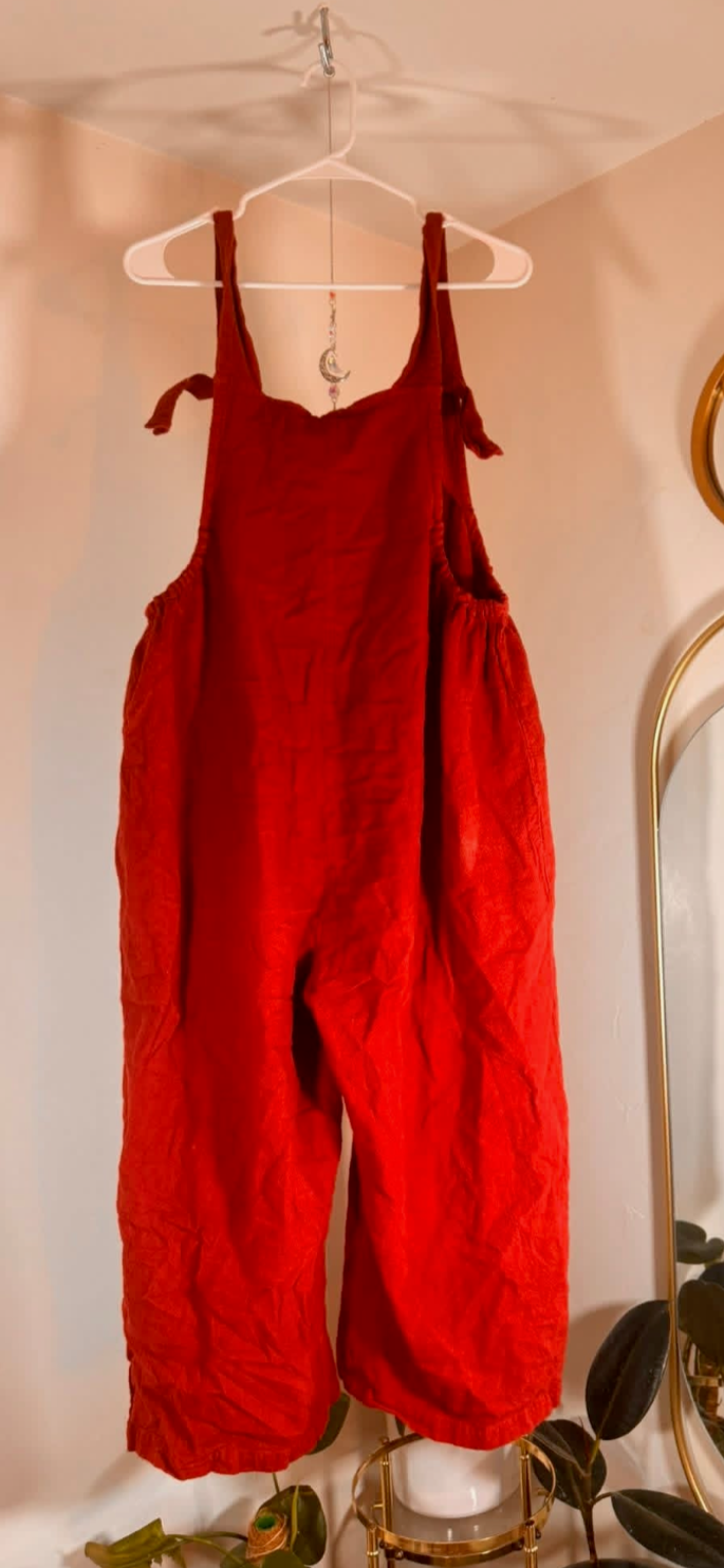 Red Tie Jumpsuit