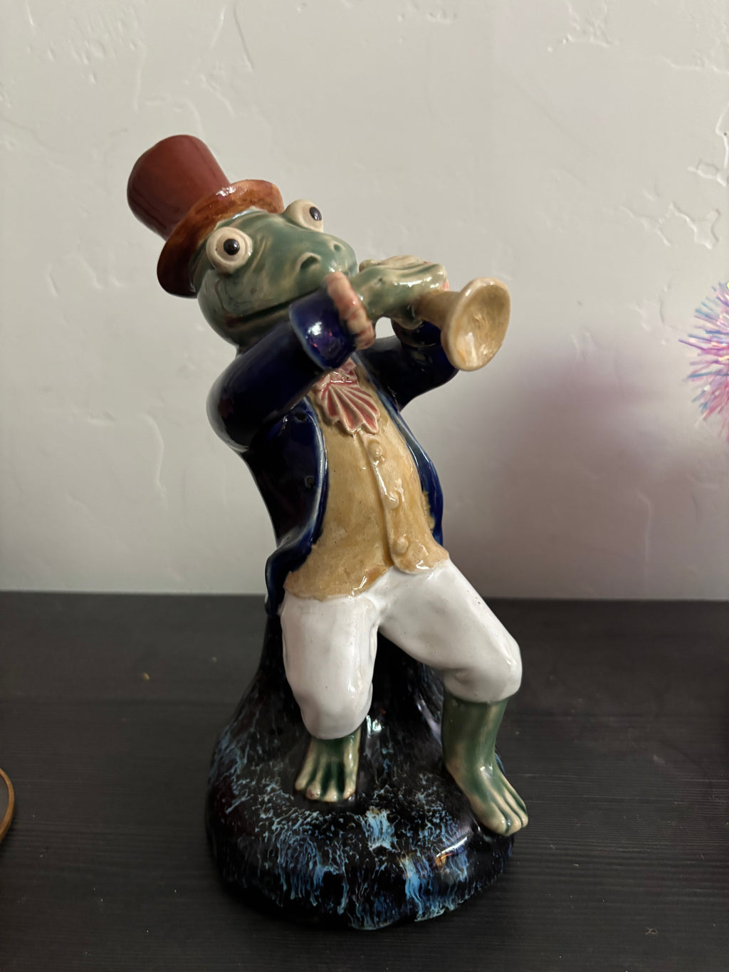 Frog Trumpet in a Tux Statue