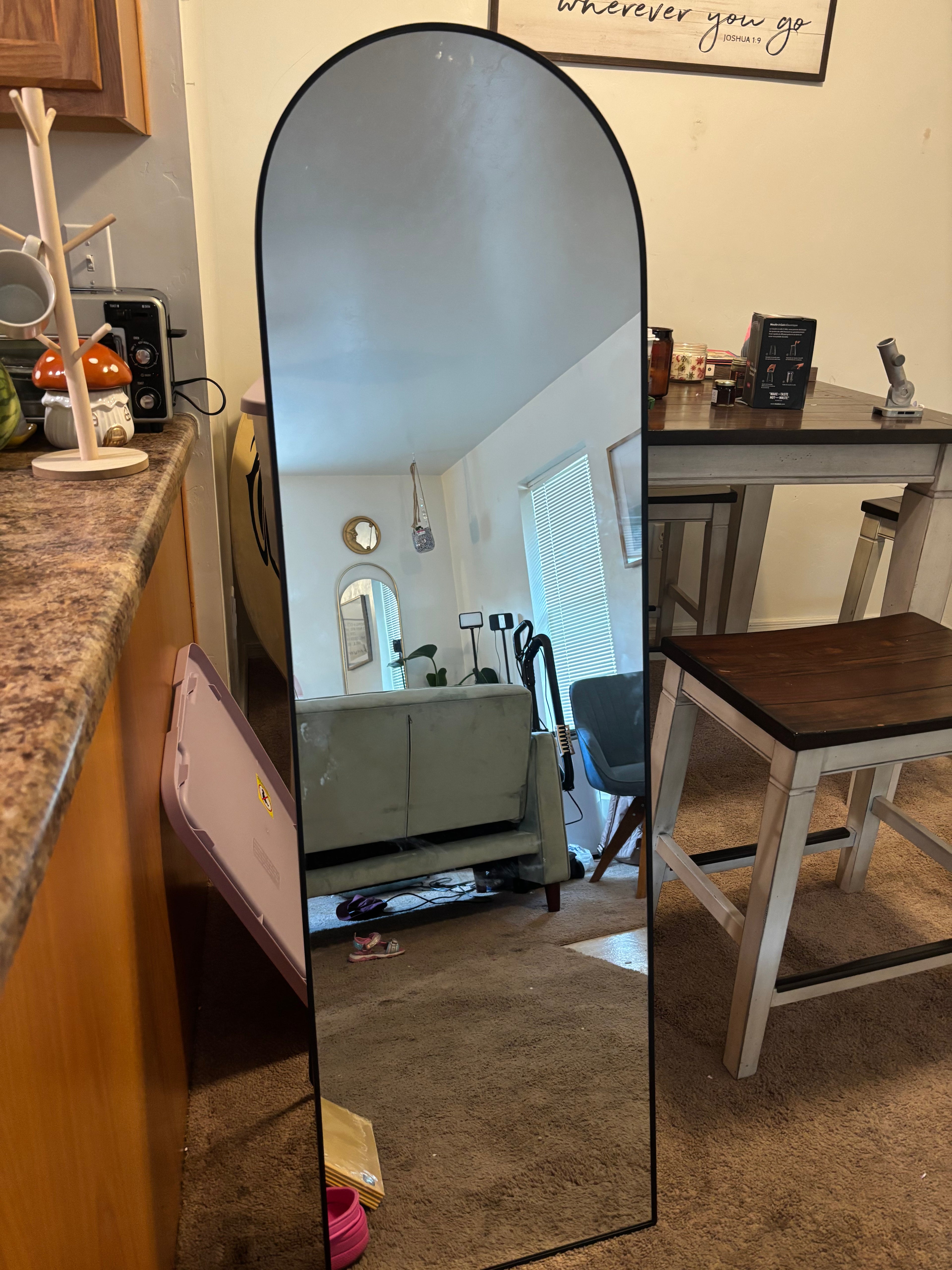 Dulcea Large Full Length Arched Free Standing Body Mirror