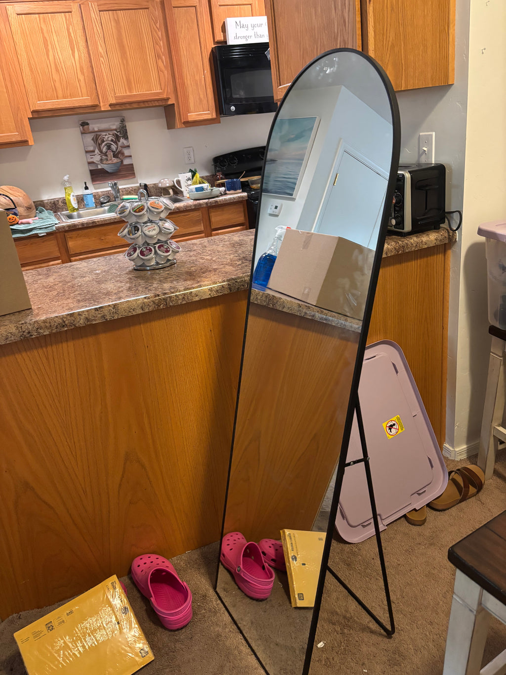 Dulcea Large Full Length Arched Free Standing Body Mirror