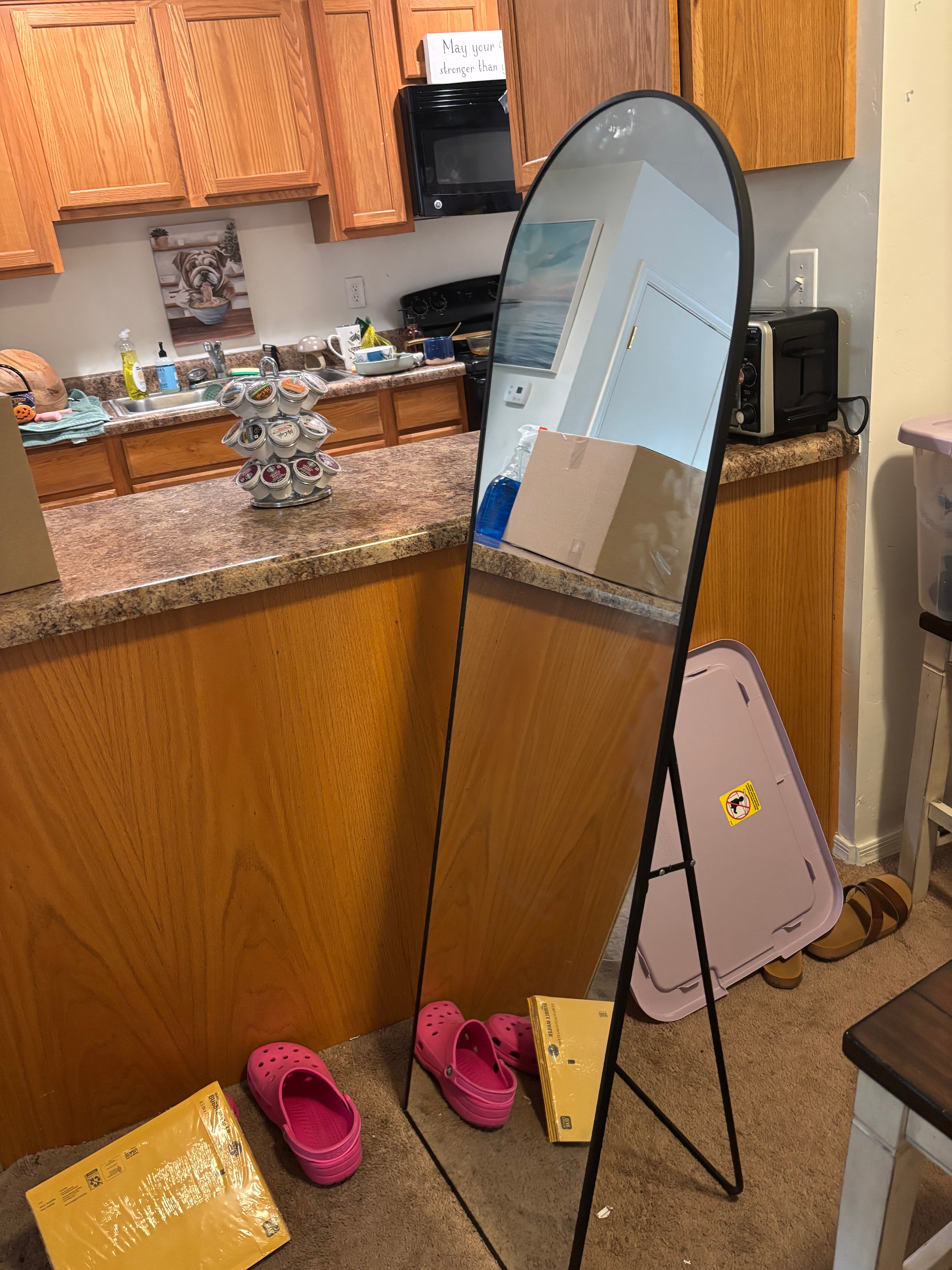 Dulcea Large Full Length Arched Free Standing Body Mirror