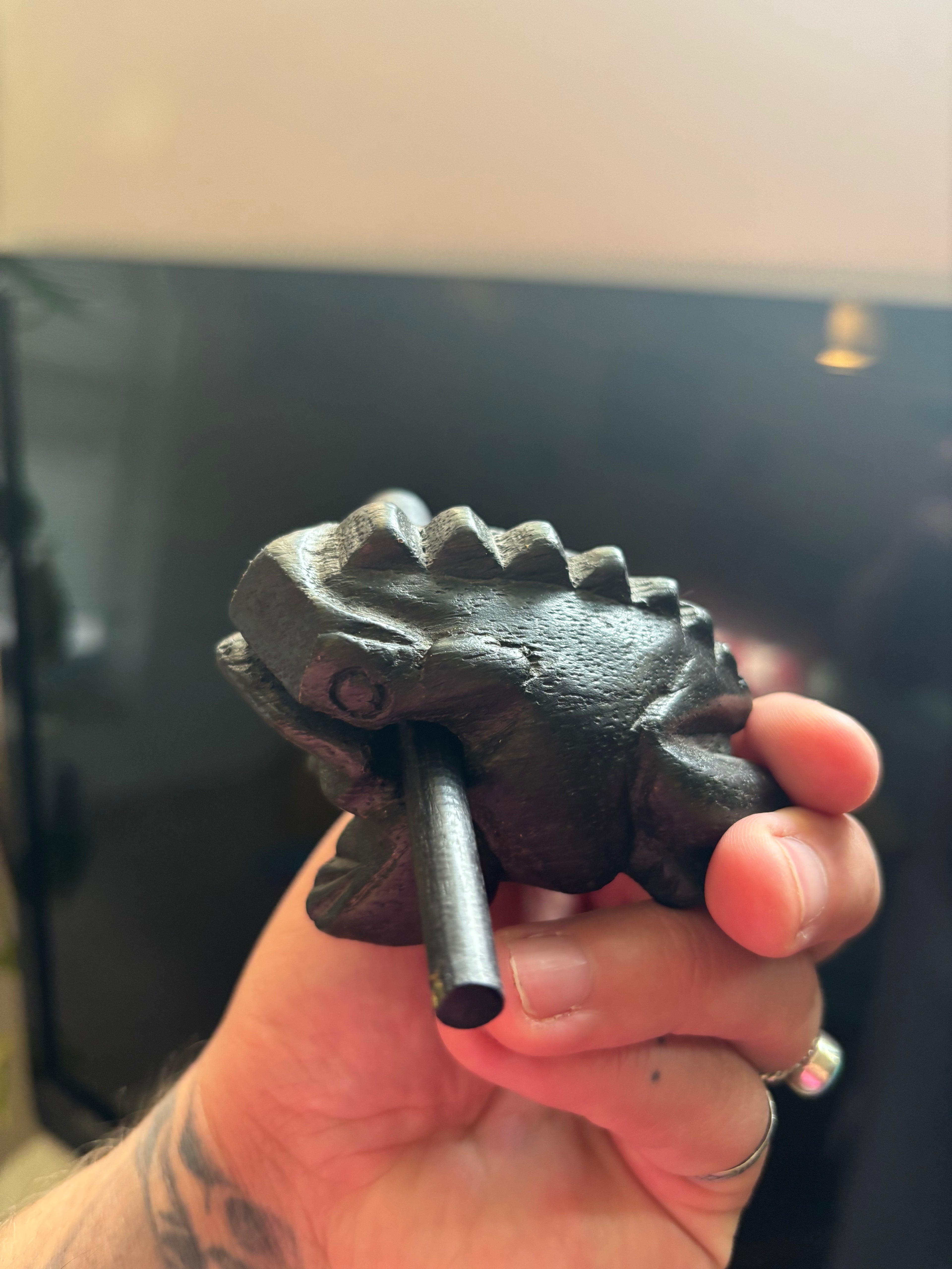 Wooden Frog Guiro Instrument