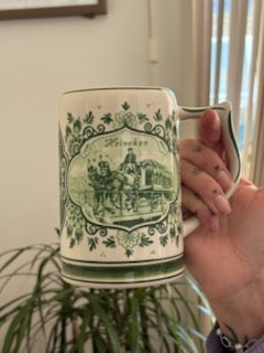 Vintage Heineken Beer Stein – Dutch Brewery Scene Collectible Mug